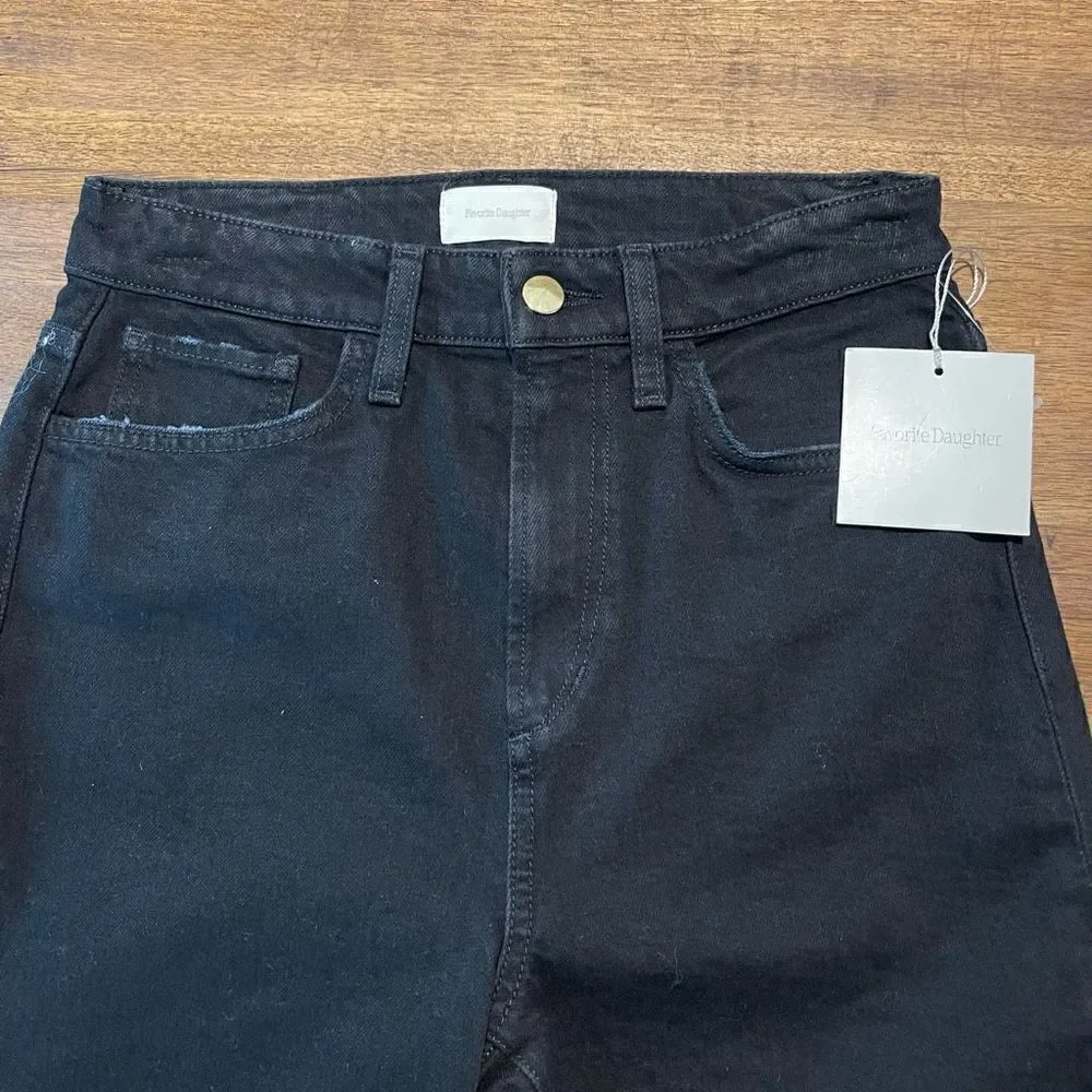 NWT Favorite Daughter The Eva Long Slim Denim Shorts